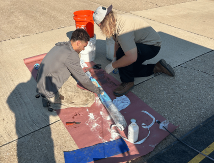 Repair sewer pipe